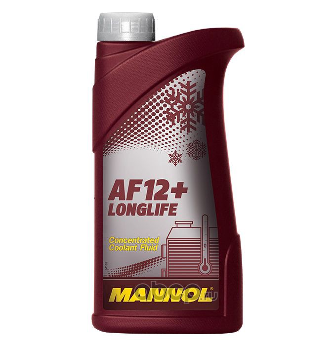 Антифриз MANNOL Longlife AF12+ (1л) красный -76С° концентрат VAG TL 774F (G12+); MB 325.3; Ford ESE M97B49-A, GM 1899 M